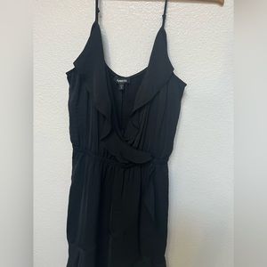 Express black ruffle wrap sundress medium